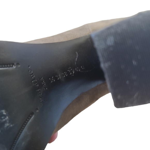 ZARA SUEDE STACK CHUNKY HEELED ANKLE BOOTS BOOTIES WOMENS SIZE 39 US SIZE 8 - Picture 11 of 12